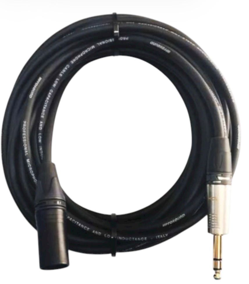 Cable Prosound Italia + Trs Die Hard + Xlr Neutrik Nc3 10mts