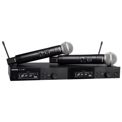 Shure SLXD24D/SM58 Sistema Inalámbrico Digital con Dos Micrófonos de Mano SM58 - Frecuencia G58