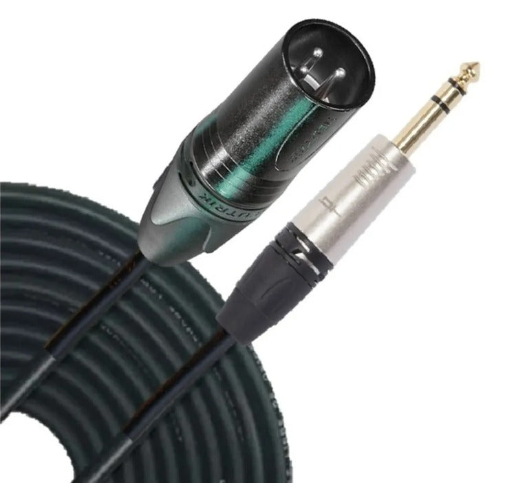 Cable Prosound Italia + Trs Die Hard + Xlr Neutrik Nc3 2mts