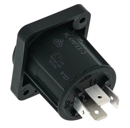 Jack Speakon Neutrik NL4MPXX 4 Polos Genuino Negro