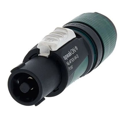 Conector Neutrik Speakon Para Cable De 4 Polos Nl4fxx-w-s Color Negro Y Verde