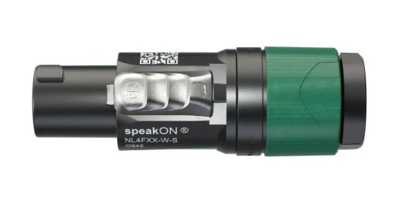 Conector Neutrik Speakon Para Cable De 4 Polos Nl4fxx-w-s Color Negro Y Verde