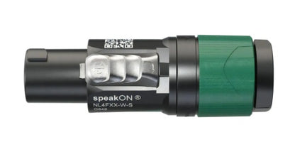 Conector Neutrik Speakon Para Cable De 4 Polos Nl4fxx-w-s Color Negro Y Verde