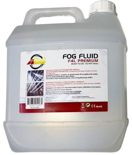 Envase 4lt Líquido Adj Máquina De Humo Premium F4l Base Agua