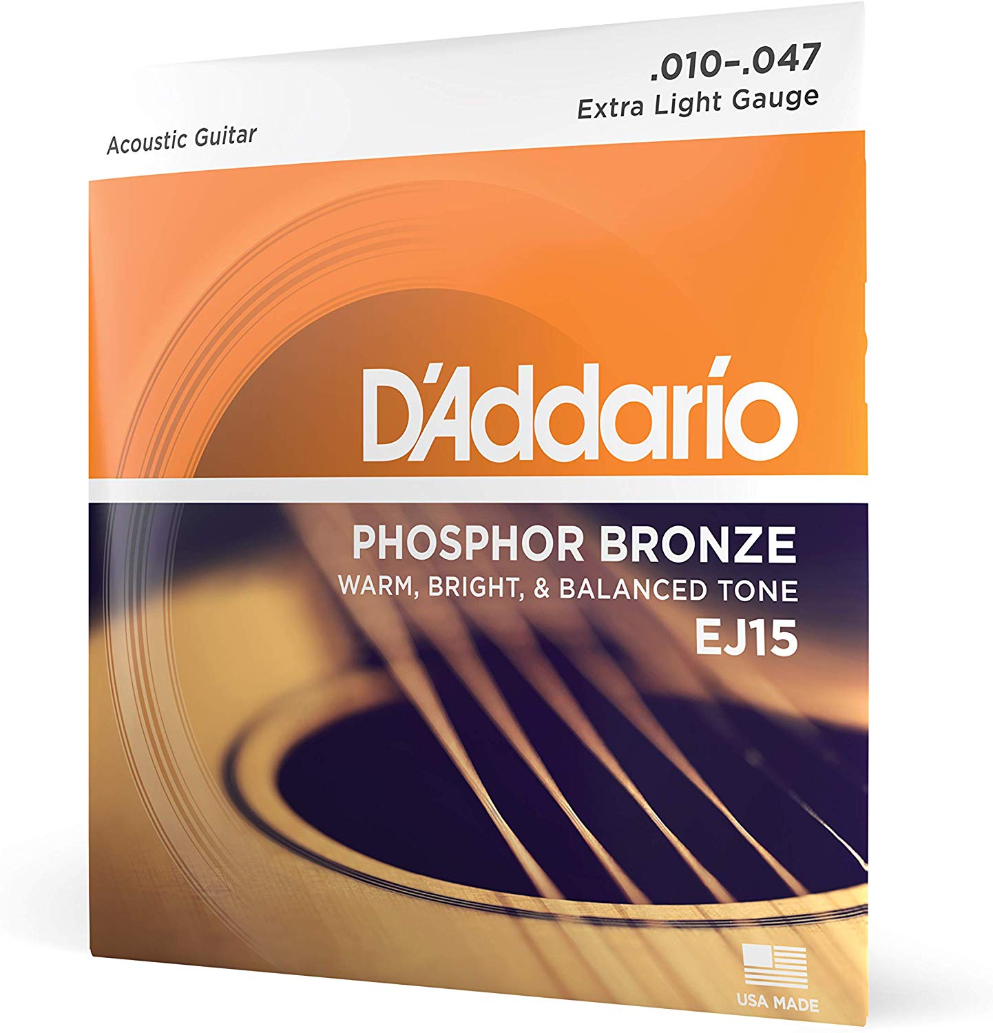 Cuerdas para guitarra acustica D'Addario serie Fosforo Bronce