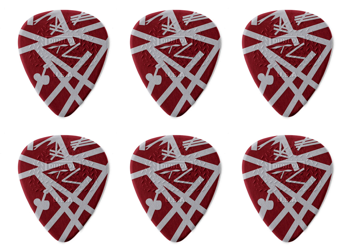 Set 6pz plumillas Dunlop EVH Shark Grip .6mm