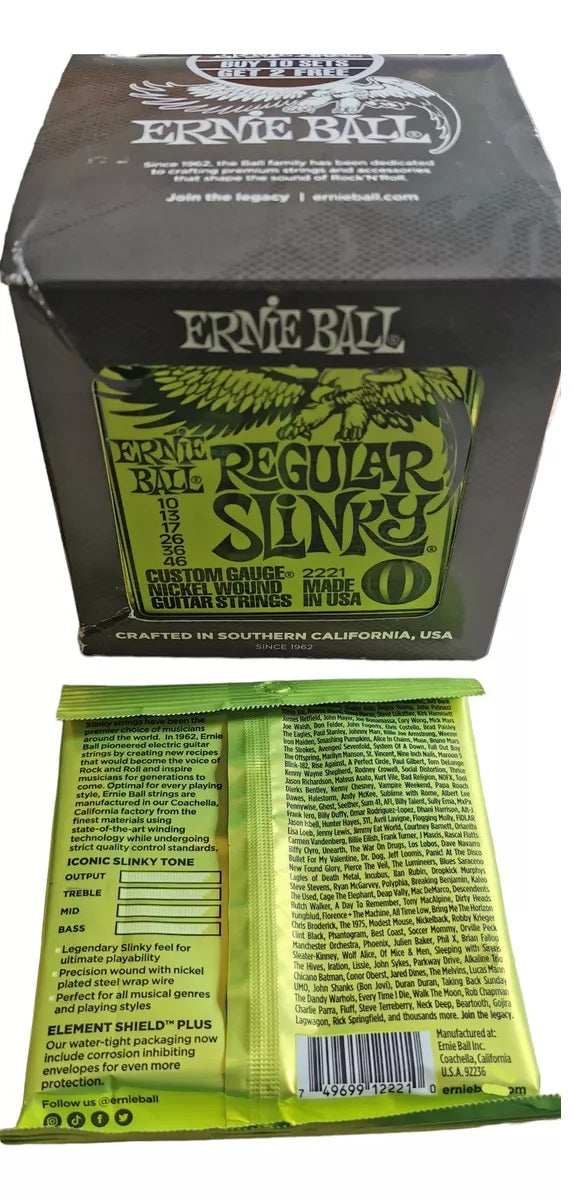 Cuerdas para guitarra electrica Ernie Ball 2221 Regular Slinky