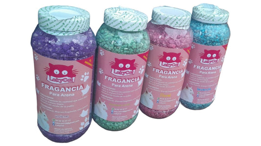 Caja con 12pz Lokycat Aromatizante Para Arenero Frasco 1kg Surtido