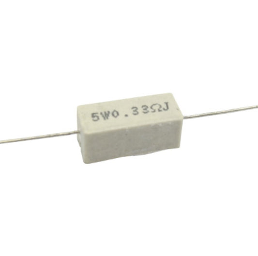 Resistencia 0.33 ohms 5W cerámica