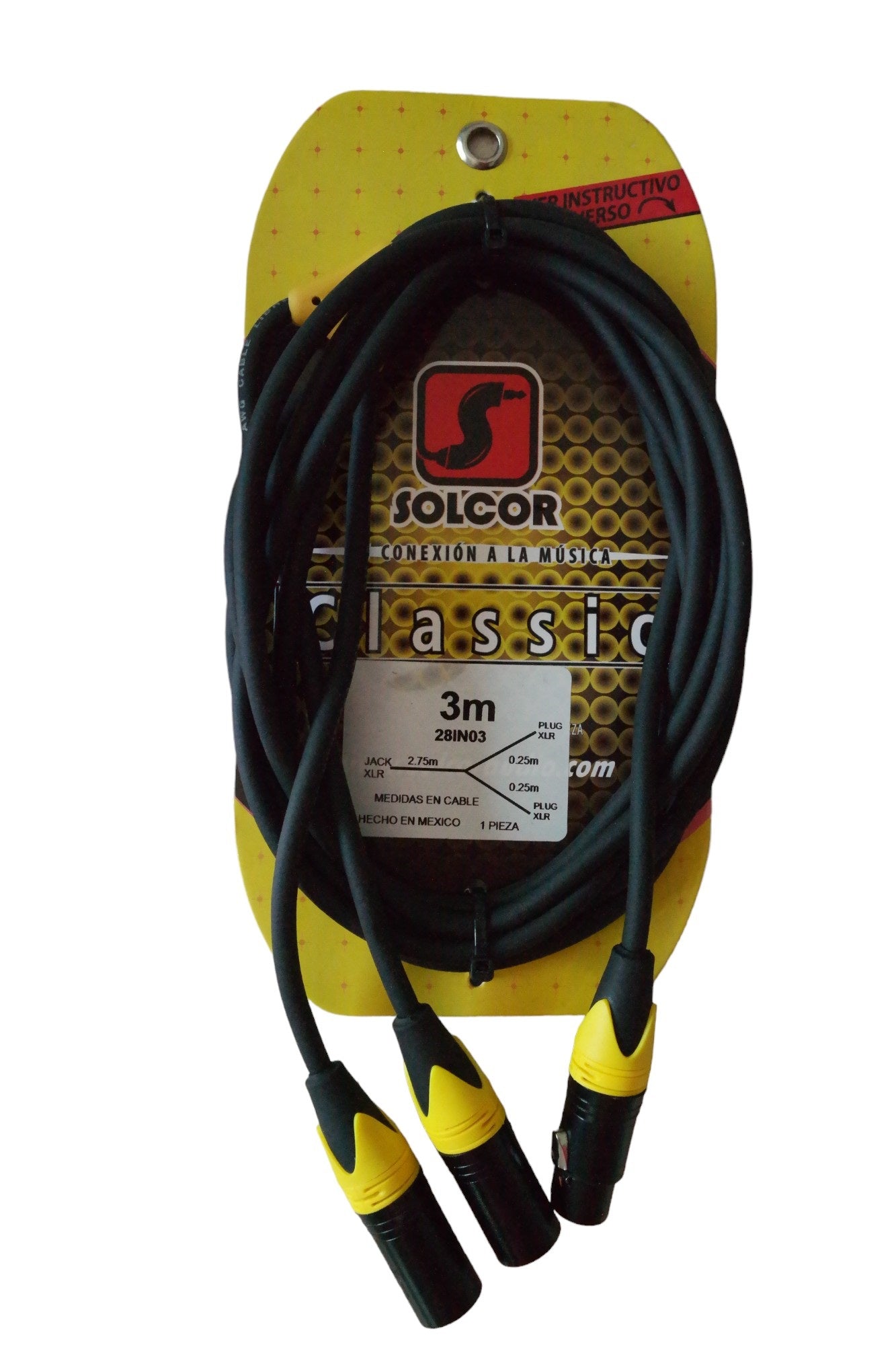 Cable Solcor Inserto Hembra XLR a dos Machos XLR