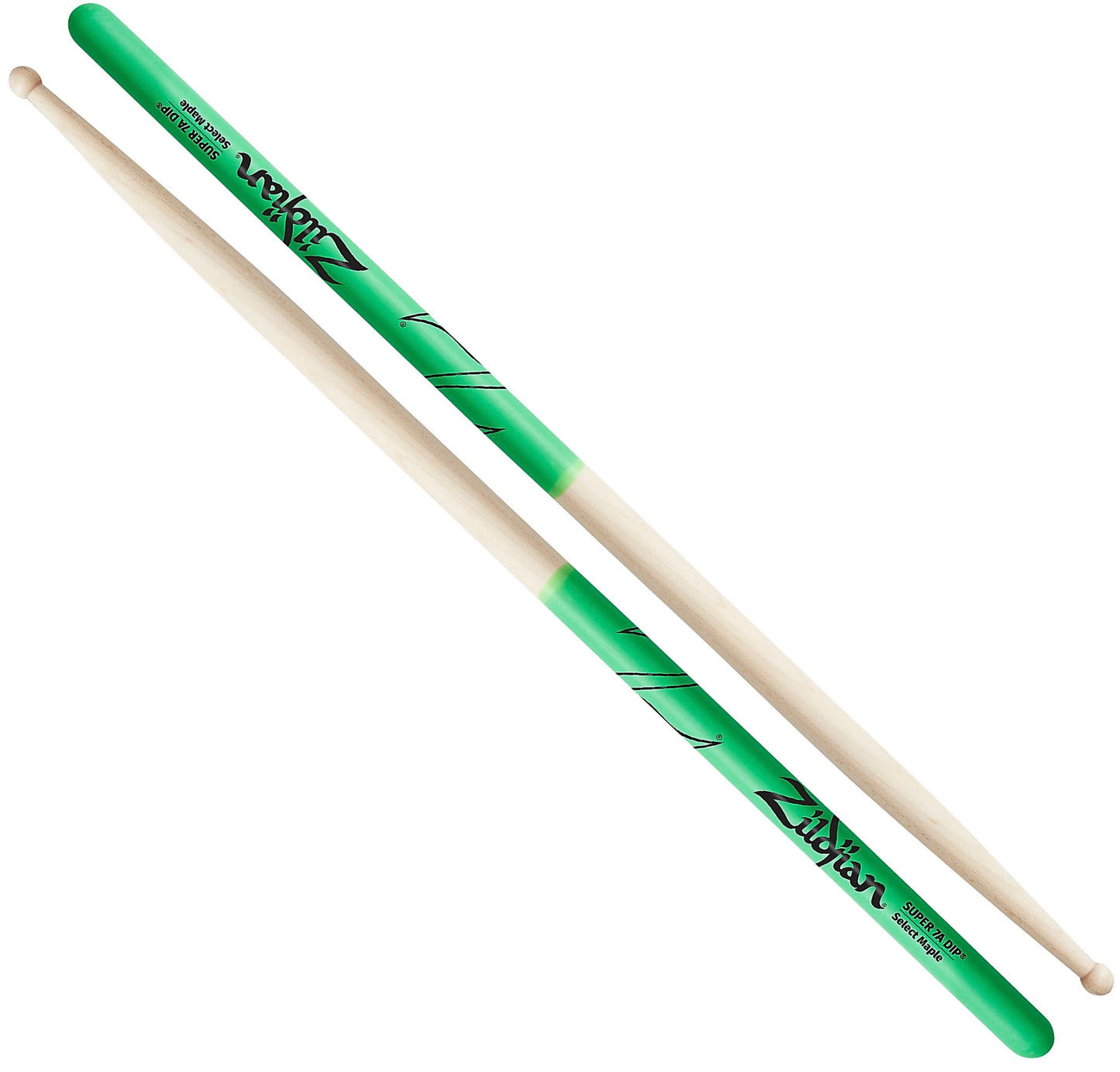 Baquetas Zildjian Serie Maple Dip con mango antiderrapante verde